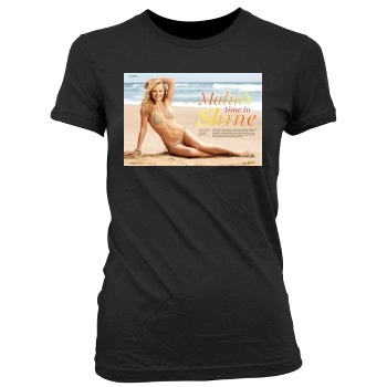 Malin Akerman Women's Junior Cut Crewneck T-Shirt