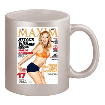 Malin Akerman 11oz Metallic Silver Mug