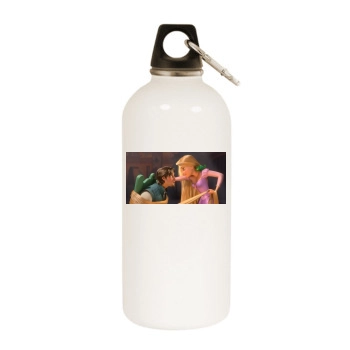 Disney Tangled White Water Bottle With Carabiner