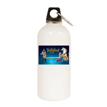 Disney Tangled White Water Bottle With Carabiner