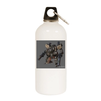 Front Mission Evolved White Water Bottle With Carabiner