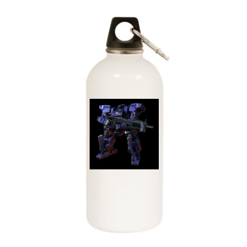 Front Mission Evolved White Water Bottle With Carabiner