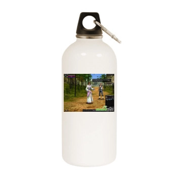 9 Dragons White Water Bottle With Carabiner