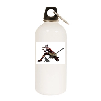 9 Dragons White Water Bottle With Carabiner