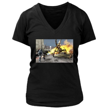 Battleswarm Field of Honor Women's Deep V-Neck TShirt