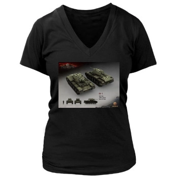 World of Tanks Women's Deep V-Neck TShirt