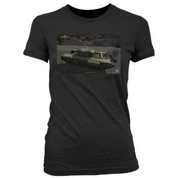 World of Tanks Women's Junior Cut Crewneck T-Shirt