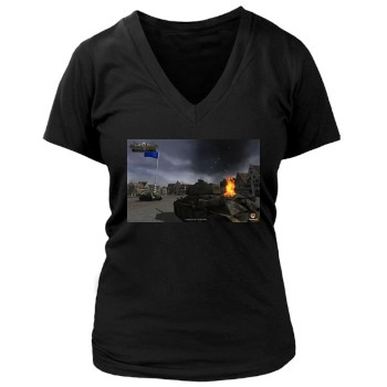 World of Tanks Women's Deep V-Neck TShirt