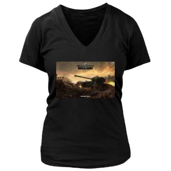 World of Tanks Women's Deep V-Neck TShirt