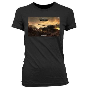 World of Tanks Women's Junior Cut Crewneck T-Shirt