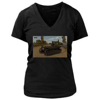 World of Tanks Women's Deep V-Neck TShirt