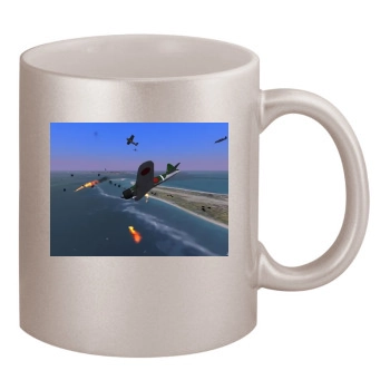 Warbirds Dogfights 11oz Metallic Silver Mug