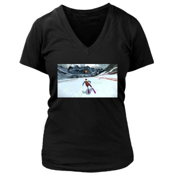 Winter Sports Women's Deep V-Neck TShirt