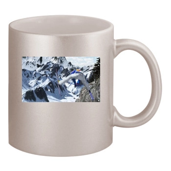 Winter Sports 11oz Metallic Silver Mug