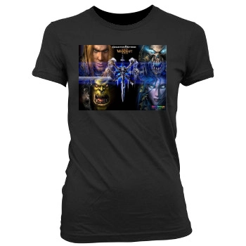 Warcraft 3 Frozen Throne Women's Junior Cut Crewneck T-Shirt