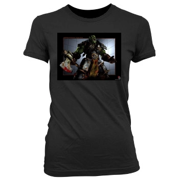 Warcraft 3 Frozen Throne Women's Junior Cut Crewneck T-Shirt