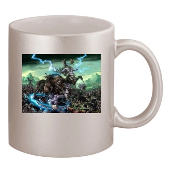 Warcraft 3 Frozen Throne 11oz Metallic Silver Mug