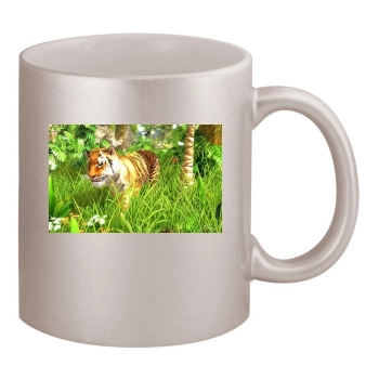 Wildlife park 3 11oz Metallic Silver Mug
