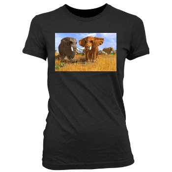 Wildlife park 3 Women's Junior Cut Crewneck T-Shirt