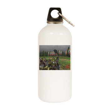 World of Battles White Water Bottle With Carabiner