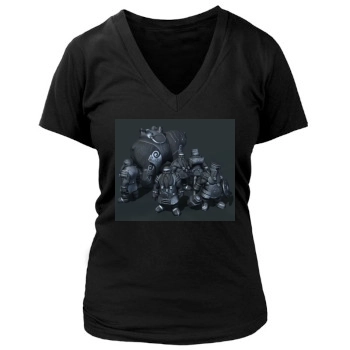 World of Battles Women's Deep V-Neck TShirt