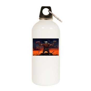 World of Battles White Water Bottle With Carabiner