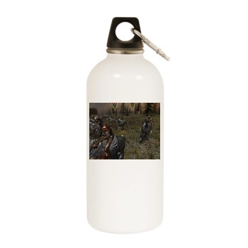 World of Battles White Water Bottle With Carabiner