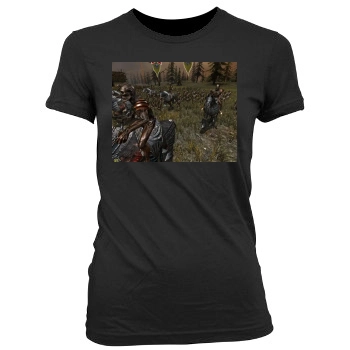 World of Battles Women's Junior Cut Crewneck T-Shirt