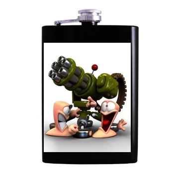Worms 2 Hip Flask
