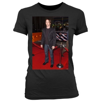 Ian Somerhalder Women's Junior Cut Crewneck T-Shirt