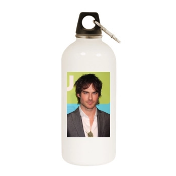 Ian Somerhalder White Water Bottle With Carabiner