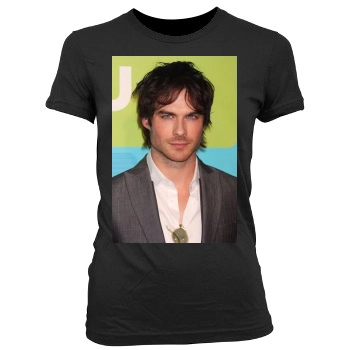 Ian Somerhalder Women's Junior Cut Crewneck T-Shirt