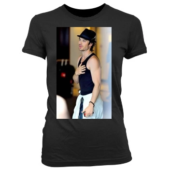 Ian Somerhalder Women's Junior Cut Crewneck T-Shirt