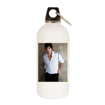 Ian Somerhalder White Water Bottle With Carabiner