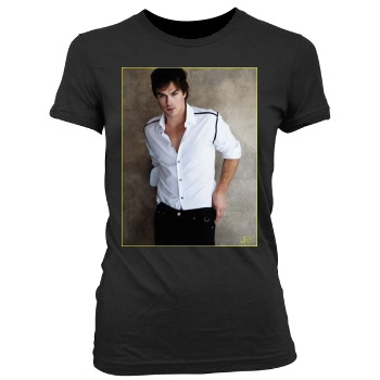 Ian Somerhalder Women's Junior Cut Crewneck T-Shirt