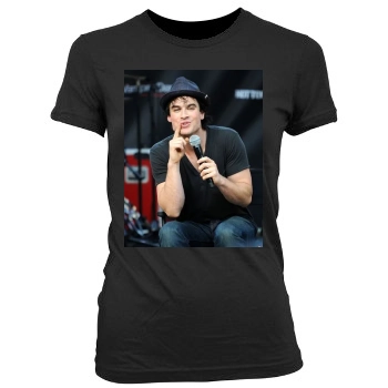 Ian Somerhalder Women's Junior Cut Crewneck T-Shirt