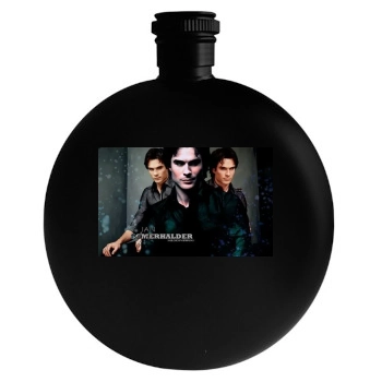 Ian Somerhalder Round Flask