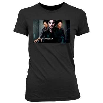 Ian Somerhalder Women's Junior Cut Crewneck T-Shirt