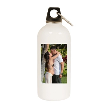 Megan Fox White Water Bottle With Carabiner