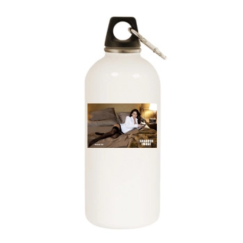 Megan Fox White Water Bottle With Carabiner