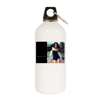 Megan Fox White Water Bottle With Carabiner