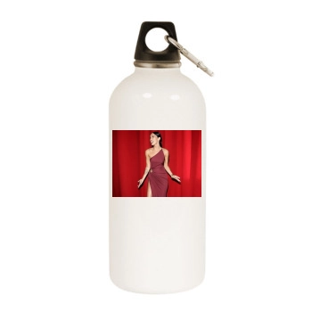 Megan Fox White Water Bottle With Carabiner