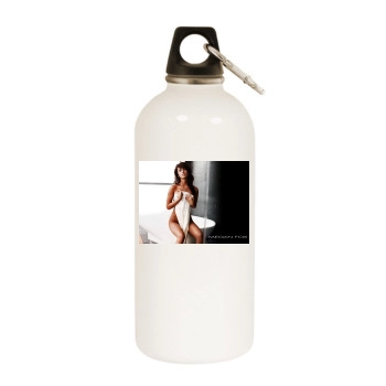 Megan Fox White Water Bottle With Carabiner