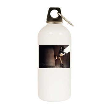 Megan Fox White Water Bottle With Carabiner