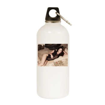 Megan Fox White Water Bottle With Carabiner