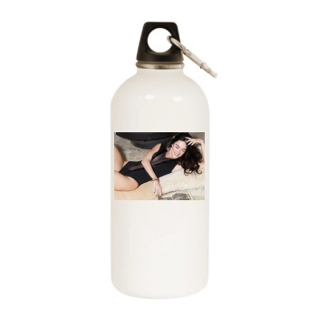 Megan Fox White Water Bottle With Carabiner