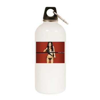 Megan Fox White Water Bottle With Carabiner