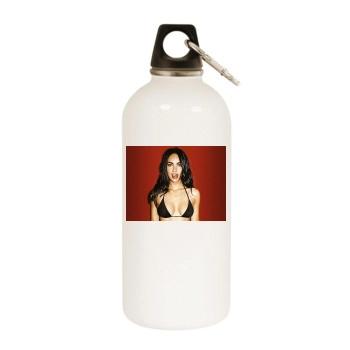 Megan Fox White Water Bottle With Carabiner