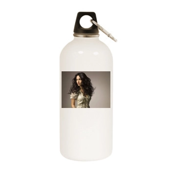 Megan Fox White Water Bottle With Carabiner