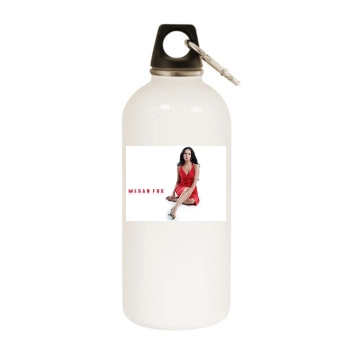 Megan Fox White Water Bottle With Carabiner